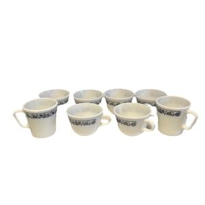 LOT  Corelle Corning Old Town Blue Onion 2 Coffee Cups 6 Tea Cups Mugs Vintage